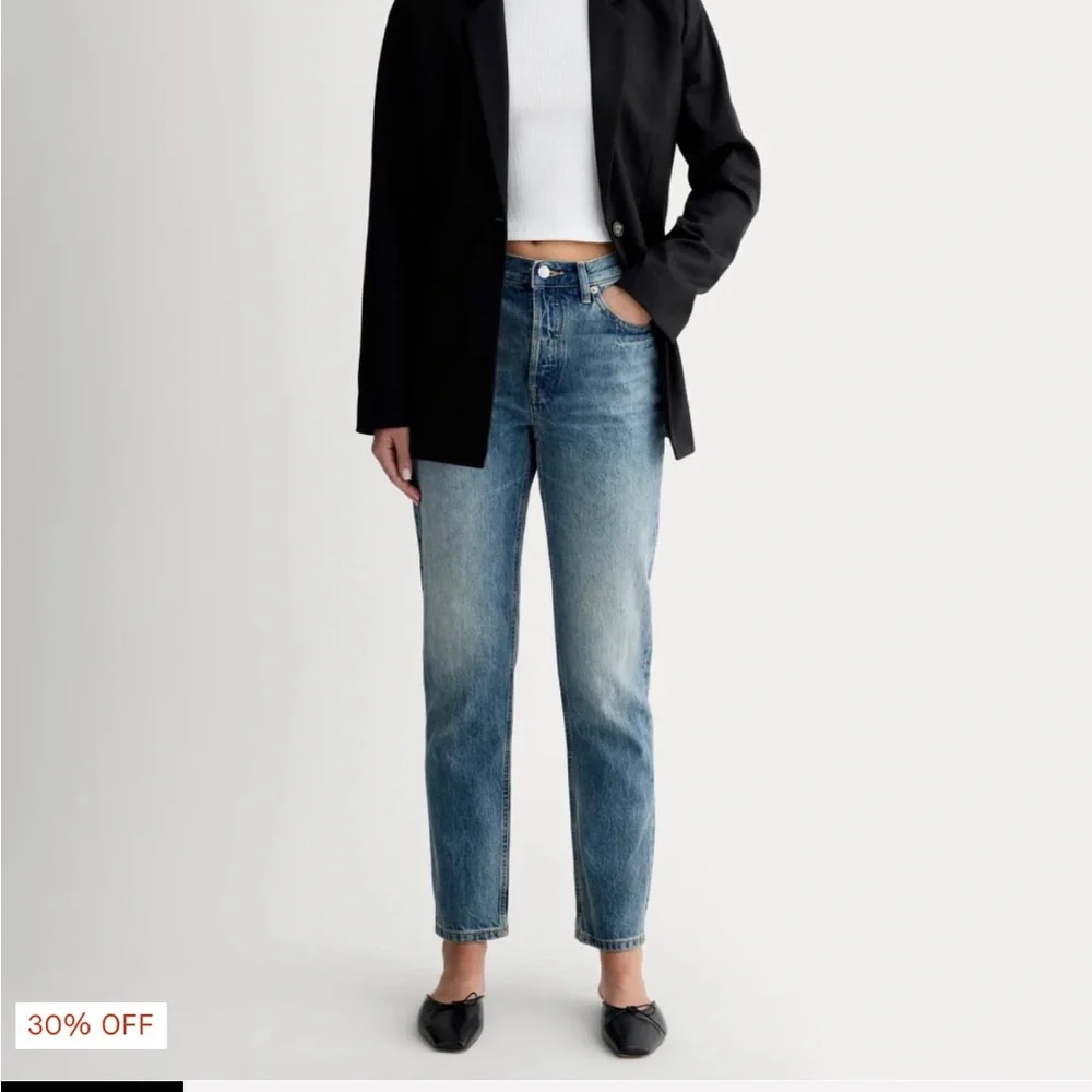 Everlane 90’s cheeky Jean in vintage mid blue nwt - Picture 1 of 10